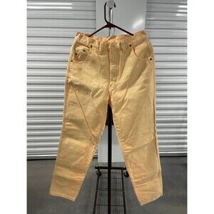 Vintage Wrangler Jeans Cream Orange 13/14 x36 High Waist Western Denim